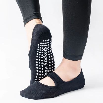 Backless Pilates Grip Socks - Invisible Yoga, Dance & Fitness Floor Socks