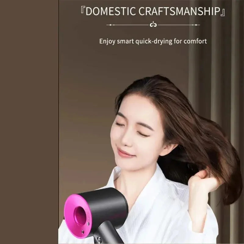 Professional Leafless Hair Dryer – Powerful Negative Ion Quick-Dry with 5 Attachments & Constant Anion Technology