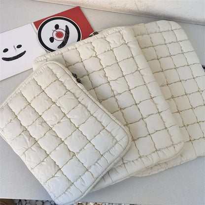 Puffy Quilted Laptop Bag Sleeve 11-15.6 Inch — Protective Notebook Cover for MacBook Air/Pro, iPad, Lenovo, HP