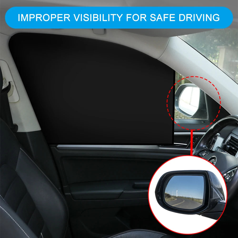 Magnetic Car Sunshade UV Protection Curtains | Double Sided Sun Shield Cover | Auto Window Sunshade Protector | DIY Accessories