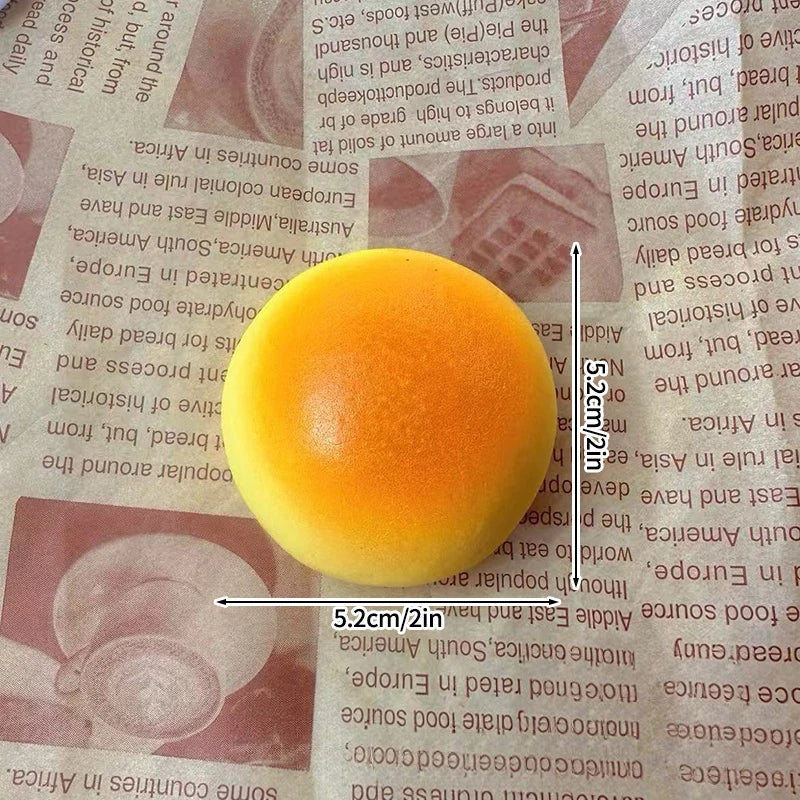 Squishy Toast Stress Relief Ball - Slow Rising Bread Fidget Squeeze Toy & Fun Gift