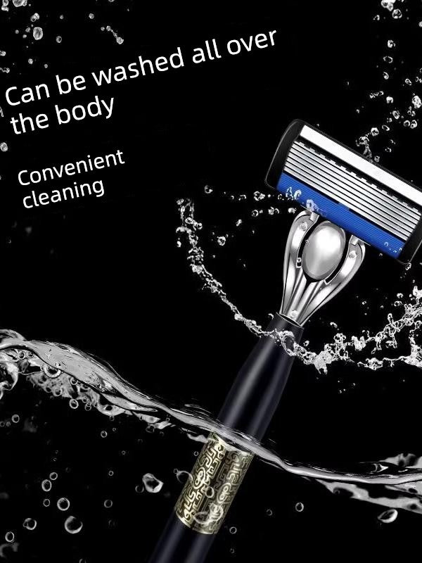 German Imported 7-Layer Manual Razor – Authentic Jiazhikou Shaver for Men, Trendy National Style
