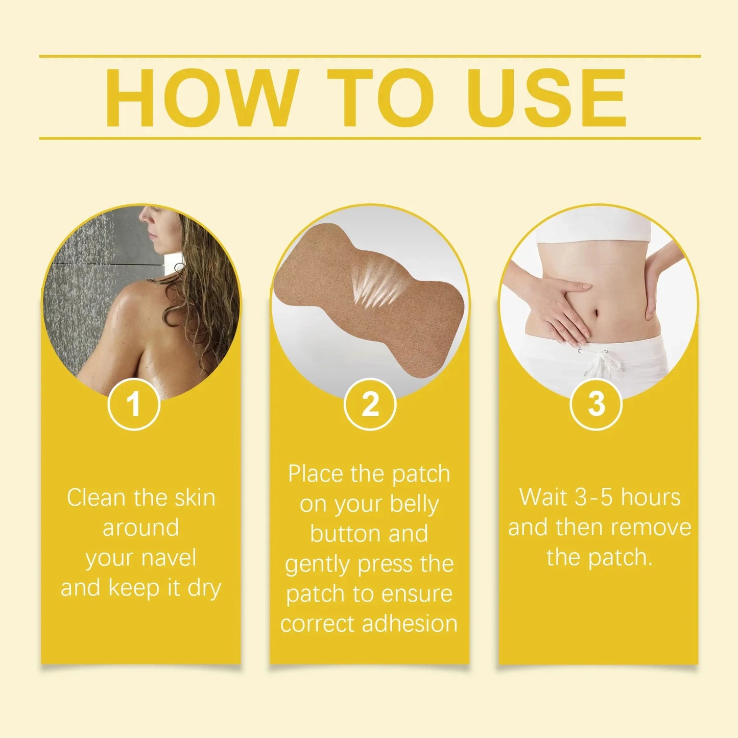 Body Shaping Fat Burning Patches — Lymphatic Slimming Stickers for Stomach & Belly, Female & Male