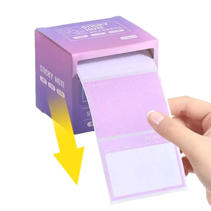 256 Sheets Pull-Out Sticky Notes Roll Tape – Self-Adhesive Memo Pads Sticker Labels for Writing, Noting & Office Organization