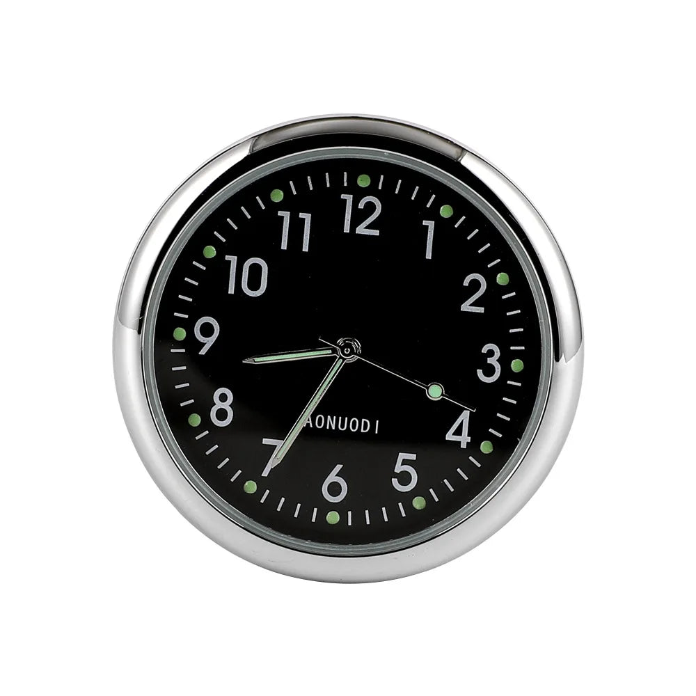 Luminous Car Clock - Mini Auto Stick-On Digital Watch for Cars, 40mm & 43mm Quartz Mechanic Ornament