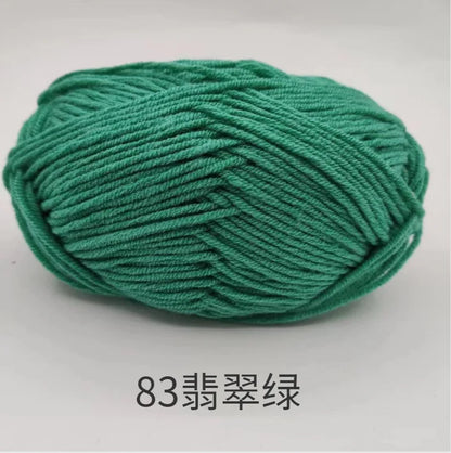 40-50g/Set 4ply Milk Cotton Knitting Yarn – Dyed Lanas for Crochet, Sweaters, Hats & Dolls, Affordable Craft Supplies