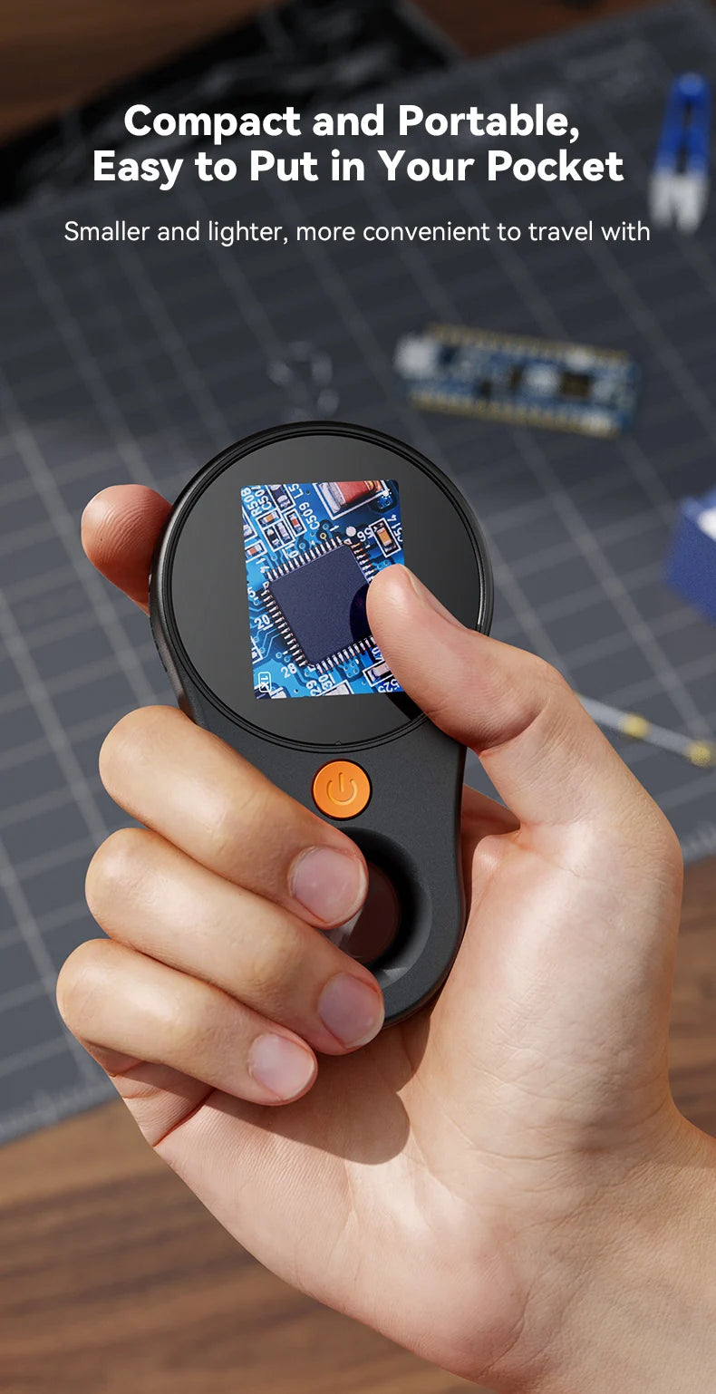 2.0 Inch 500X Digital Microscope - 1080P Video Coin Microscope with Magnifying Glass & 8 LEDs, for Electronics Repair, Windows/Mac