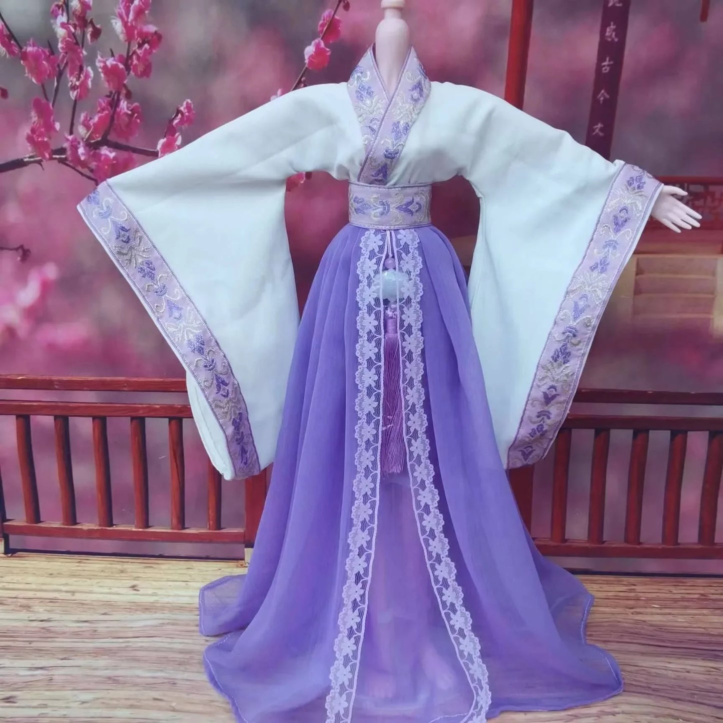 1/3 BJD Doll Hanfu Outfit – Ancient Style Long Skirt Fairy Dress for 60cm Princess Dolls, Accessories Only (No Doll)