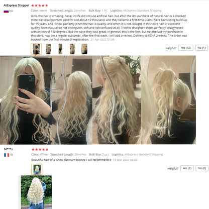 Colorful Body Wave Hair Bundles 613 Piano Blonde – Ombre Synthetic Hair Extensions, Thick Ponytail & Loose Deep Weaving