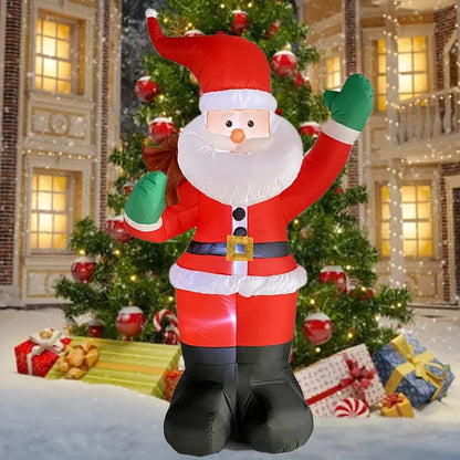 1.8M Inflatable Santa Claus Backpack Toy – Christmas Decoration with LED Light for Indoor & Outdoor Holiday Decor and Gifts