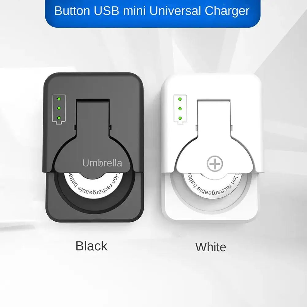 Portable Coin Cell Battery Charger - Universal Mini Charger with LED Indicator for LIR2016 LIR2025 LIR2032 LIR1025