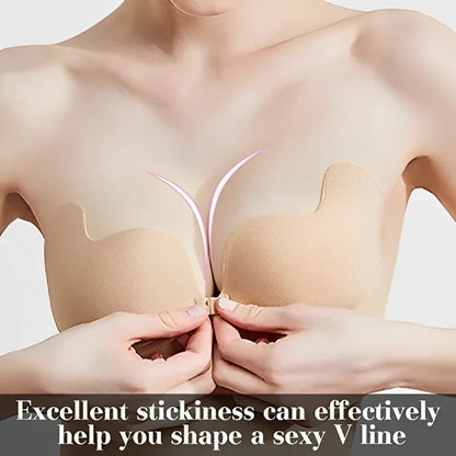 Invisible Nude Push-Up Bra Stickers – Silicone Chest Pasties for Women Wedding Lingerie