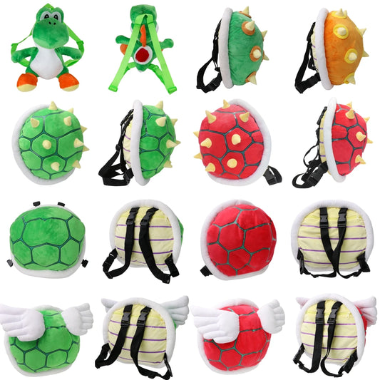 Super Mario Plush Backpack – 9 Styles Including Bowser, Yoshi & Koopa Troopa Cartoon Stuffed Toy Bag