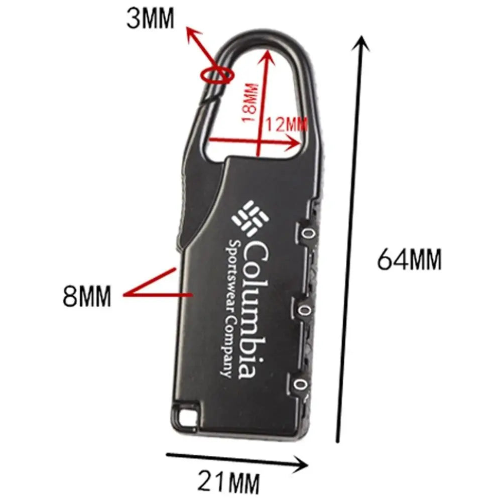 Alloy Combination Code Number Lock: Padlock for Zipper Bag, Backpack, Handbag, Drawer, Cabinet - Secure Luggage Lock Tools