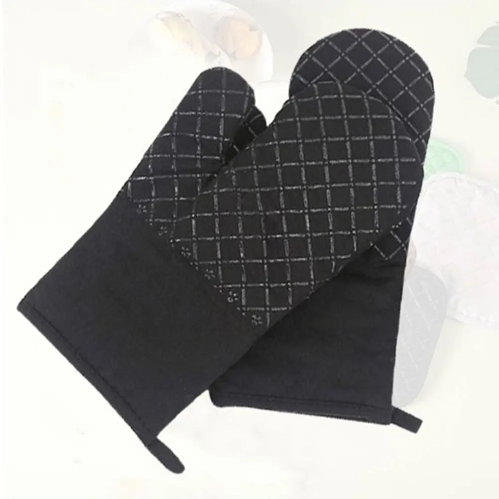 Microwave Cotton Baking Gloves – Anti-Scalding Heat-Resistant Oven Mitts, Non-Slip Insulation for Bakeware