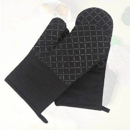 Microwave Cotton Baking Gloves – Anti-Scalding Heat-Resistant Oven Mitts, Non-Slip Insulation for Bakeware