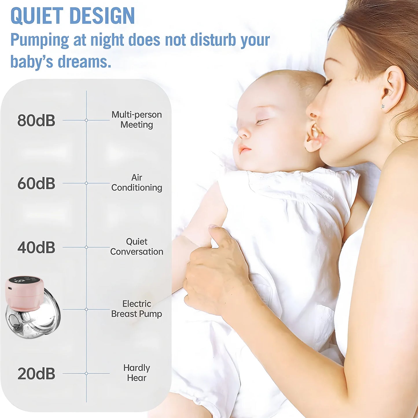 Wearable Electric Breast Pump – Portable, Hands-Free Silent Breast Milk Extractor, 1PCS