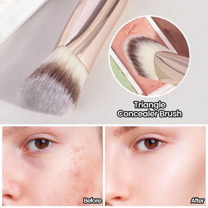 MAANGE Under Eye Concealer Brush - Triangle Foundation & Liquid Cream Blending Makeup Brush