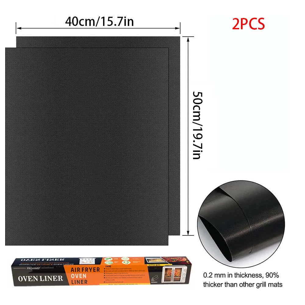 60x40cm Non-Stick BBQ Grill Mat - Heat Resistant Reusable Baking Sheet for Easy Cooking, Grilling & Outdoor Barbecue