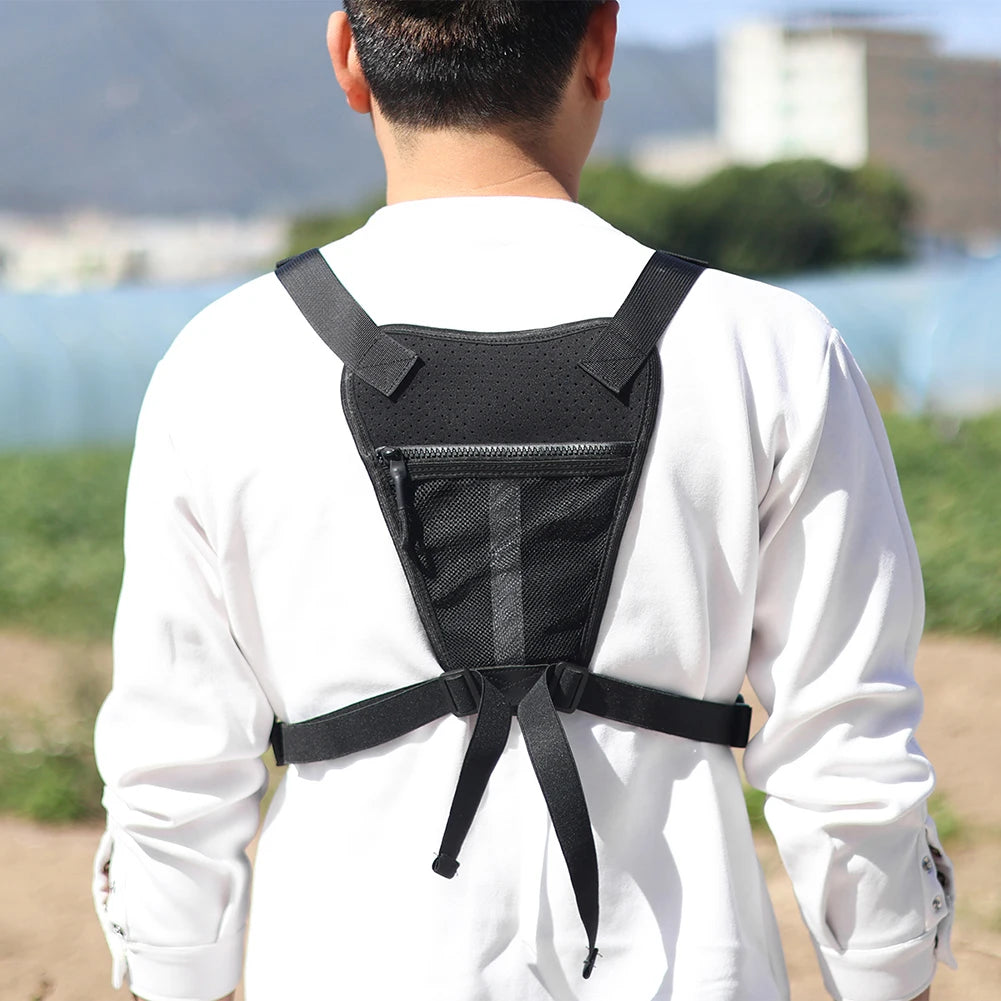 Sports Chest Bag – Lightweight Waterproof Running Vest with Pocket, Phone Holder & Large Capacity Tactical Front Pack