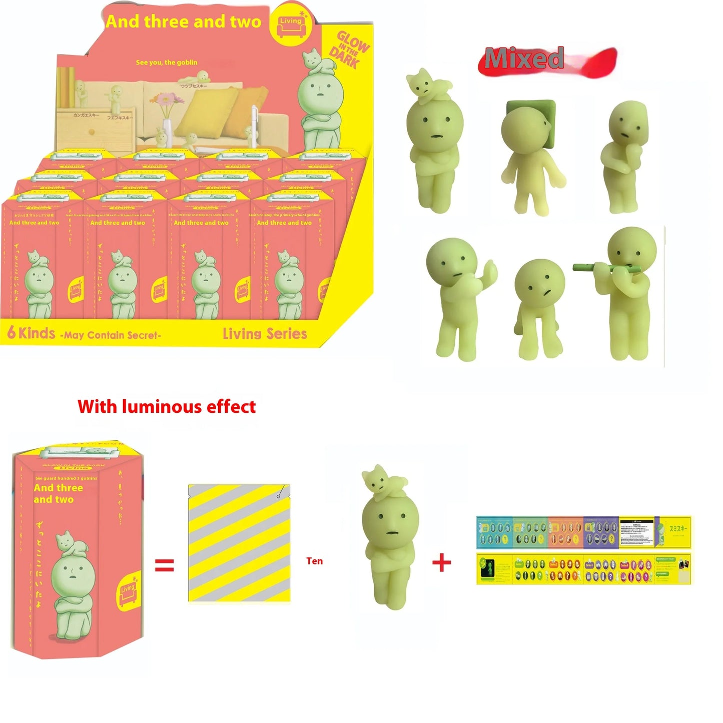 Smiski Hippers Luminous Elf Blind Box – Cute Mini Night Light Doll, Cartoon Figure Christmas Gift