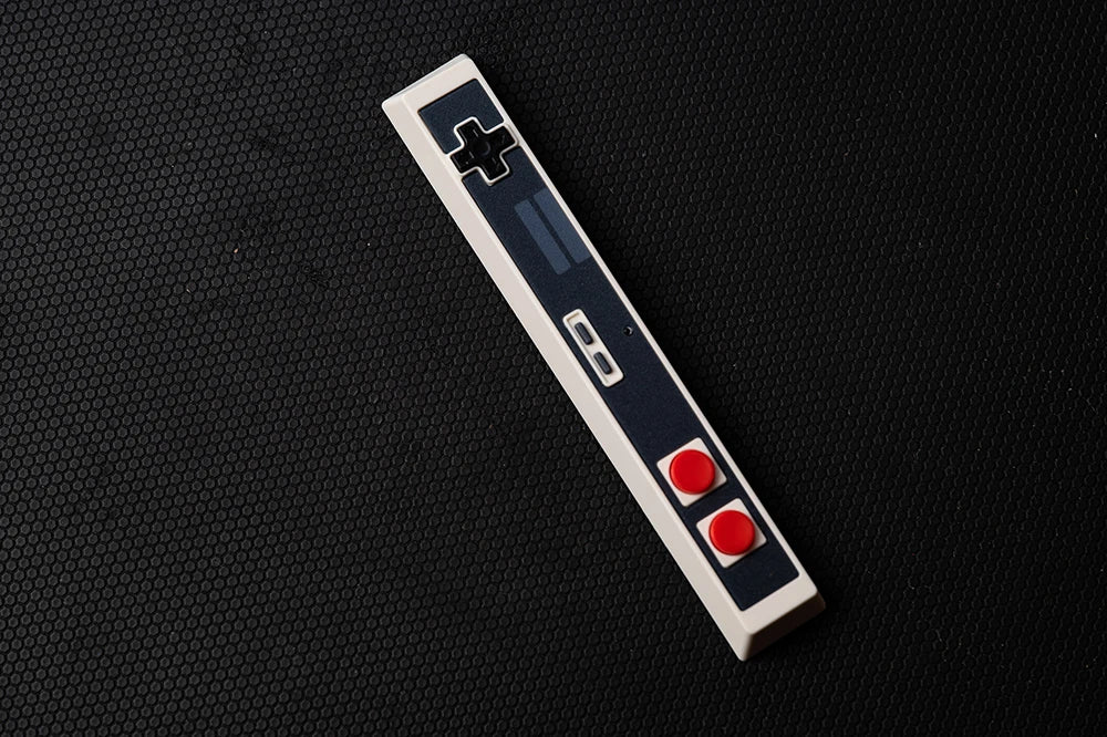 Retro Gamepad Keycap 6.25u Spacebar – Artisan ABS Keycap for MX Switches, Black & White for Mechanical Gaming Keyboards