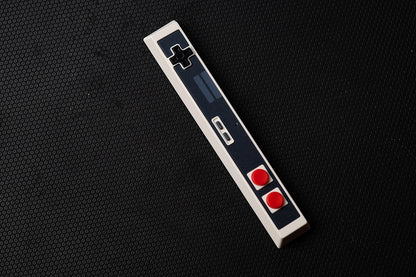Retro Gamepad Keycap 6.25u Spacebar – Artisan ABS Keycap for MX Switches, Black & White for Mechanical Gaming Keyboards