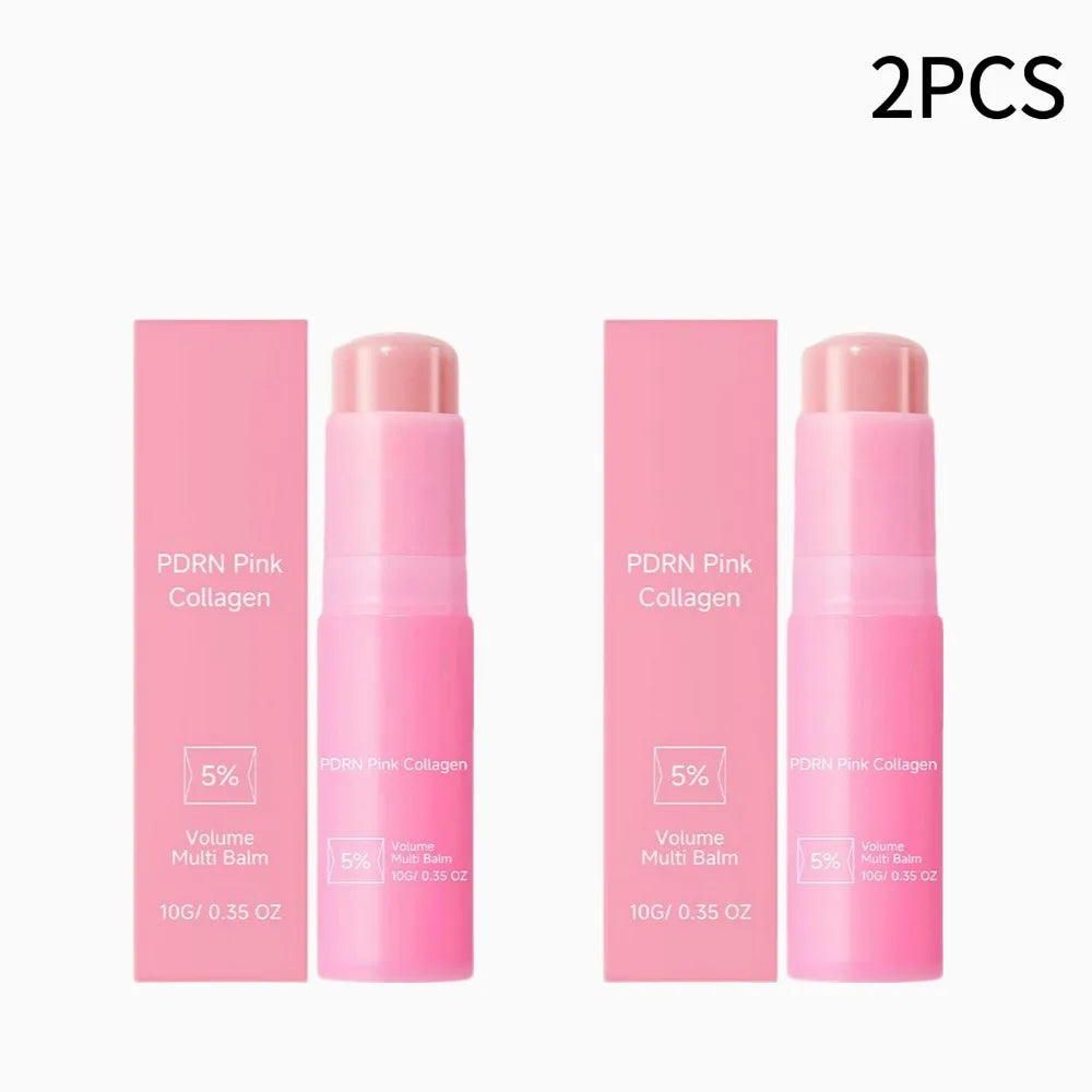 PDRN Pink Collagen Multi Balm Stick - Volufiline Facial, Eye, and Neck Moisturizer for Hydrated, Plump-Looking Skin