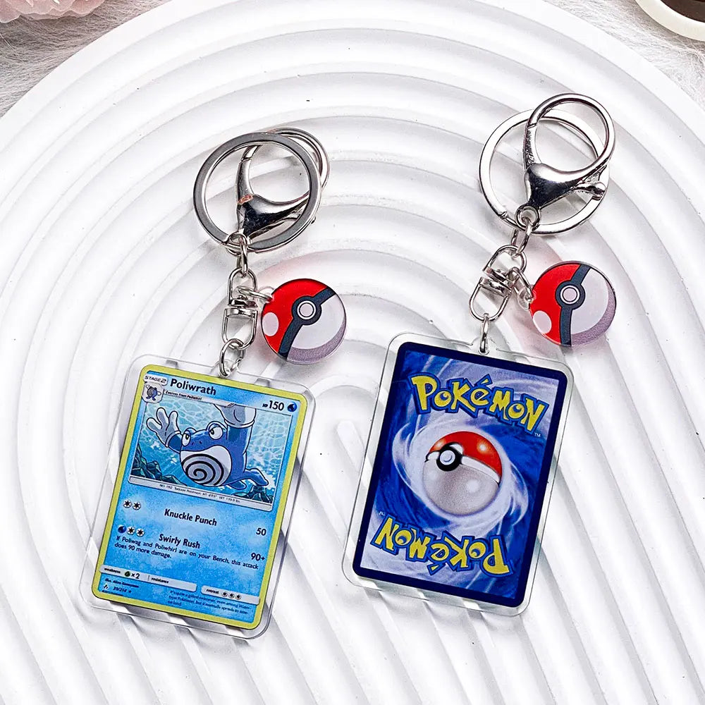 Pokemon Acrylic Keychain Charms - Pikachu Bulbasaur Jigglypuff Bag Pendant Backpack Accessories Gift