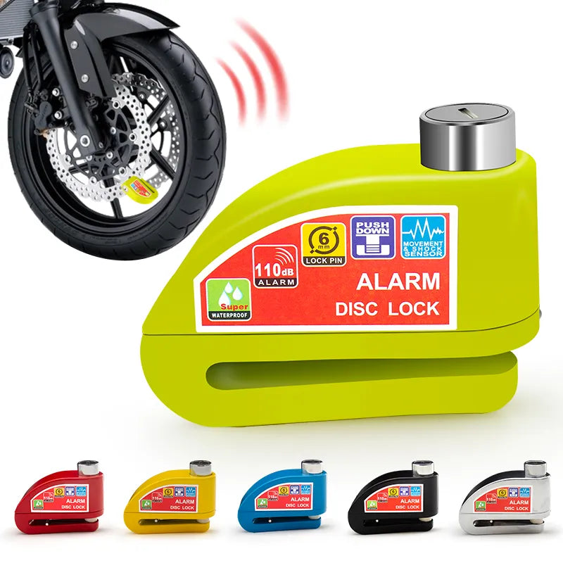 Aluminum Alloy Motorcycle/Bicycle Lock Alarm: Disc Padlock for Safety Protection - Anti-Theft Reminder Rope, Bag Accessory