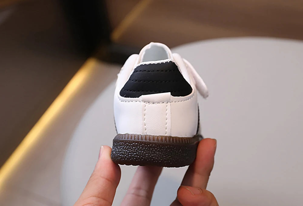 Children’s Fashion Sport Shoes – PU Leather Ergonomic Soft-Soled Sneakers for Boys and Girls
