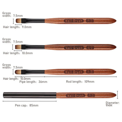 Nail Glue Phototherapy Pen & UV Gel Brush - Professional Acrylic Nail Art Brushes for Painting & Drawing, Manicure Tools
