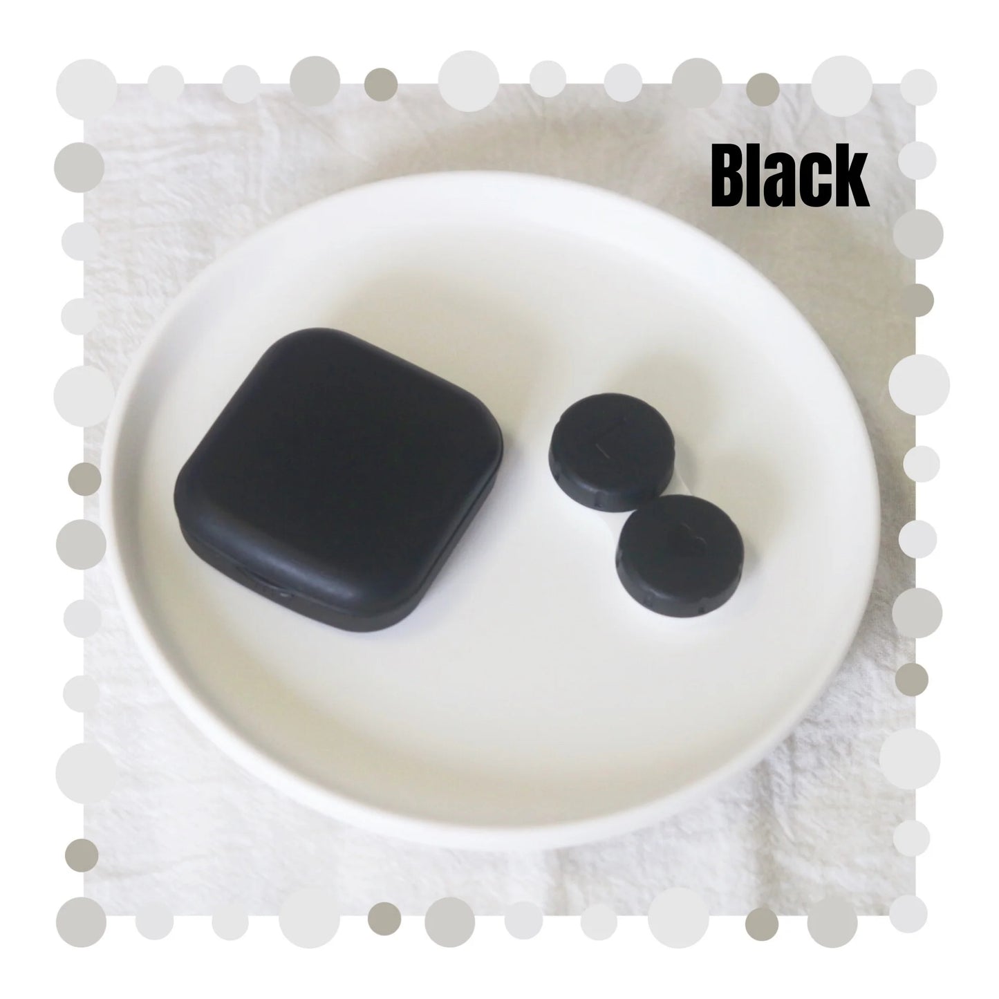 Mini Portable Contact Lens Case Kit – Solid Color Storage Box with Tweezer & Suction Stick Travel Holder