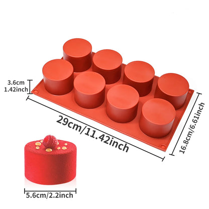 Cylinder Silicone Mold – Multi-Purpose Baking Tool for Soap, Jelly, Pudding, Chocolate, Cookies & Resin Crafts