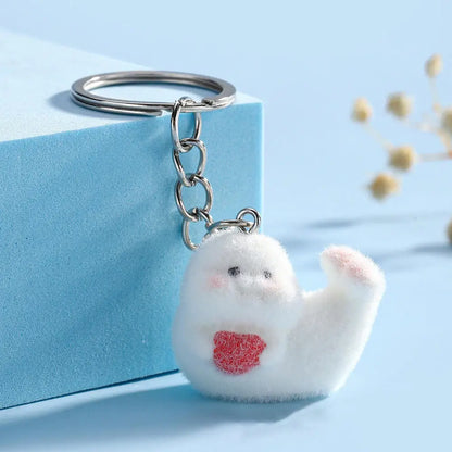 Cartoon Plush Koala Keychain – Cute Fluffy Doll Bag Pendant, DIY Keyring Charm Gift for Women