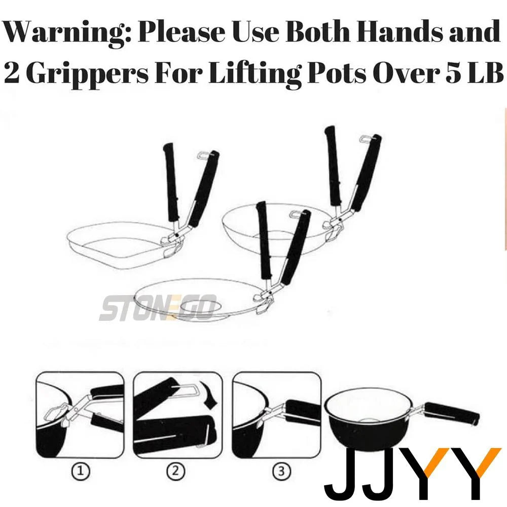 Universal Hot Dish Gripper Tongs — Plate, Bowl & Pan Clip Clamp (Fits Multiple Sizes)