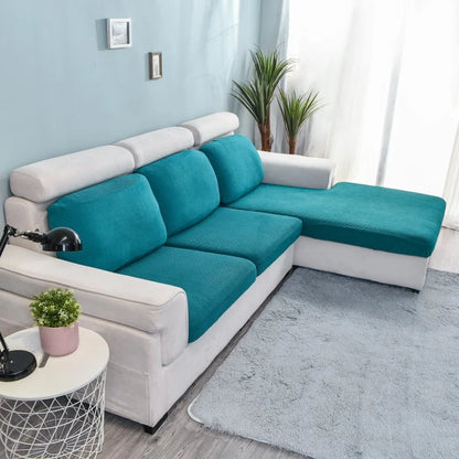 Polar Fleece Sofa Cushion Cover - Elastic Furniture Protector Slipcover for Living Room Sofa Chair Pet Kids Mat 10 Sizes