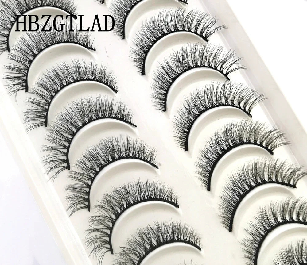 10 Pairs 3D Mink False Eyelashes – Natural Long & Short Lash Extensions Makeup Kit (41 Styles)
