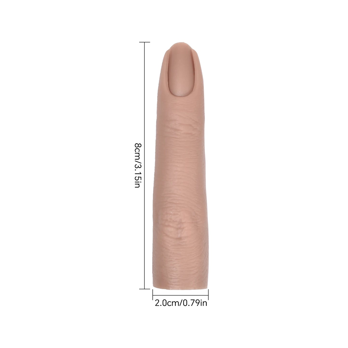 Realistic Silicone Nail Art Practice Finger - Manicure Training & Display Tool