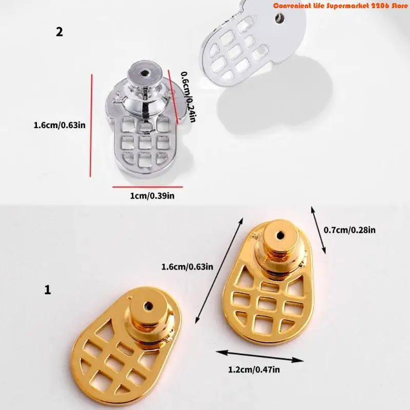 E06E Secure Locking Earring Backs – Sturdy Mesh Support for Heavy Earrings with Comfortable Fit