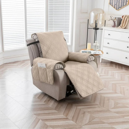 100% Waterproof Recliner Chair Cover – Non-Slip Recliner Slipcover with Pocket for Bedroom, Office & Living Room