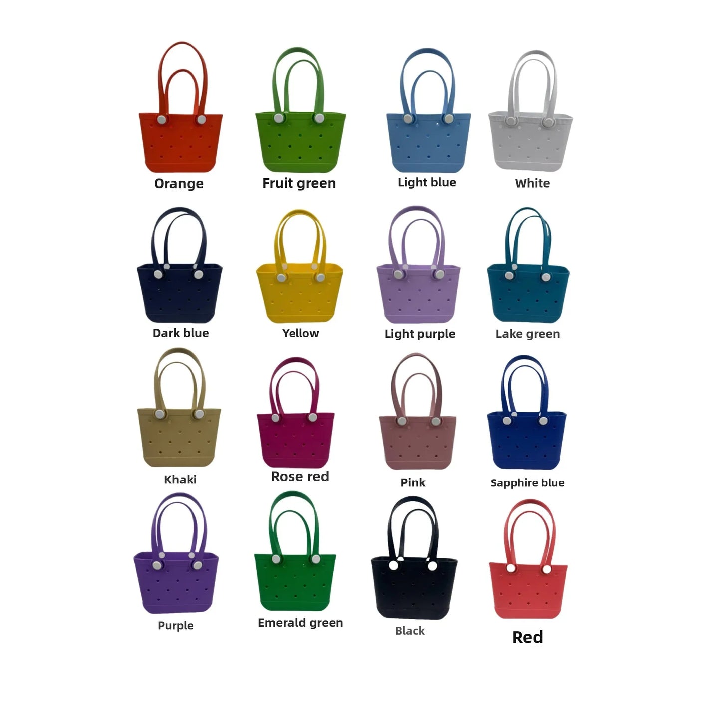 EVA Medium Oval Beach Bag – Waterproof Large Capacity Hollow Design Handbag, Fashion Sports Style Portable Open Mouth Tote