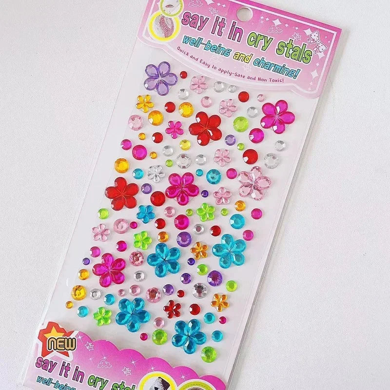 Glitter Face Rhinestone Stickers - Kids Eye & Face Diamond Jewels for Festival Makeup, Parties & Creative Looks