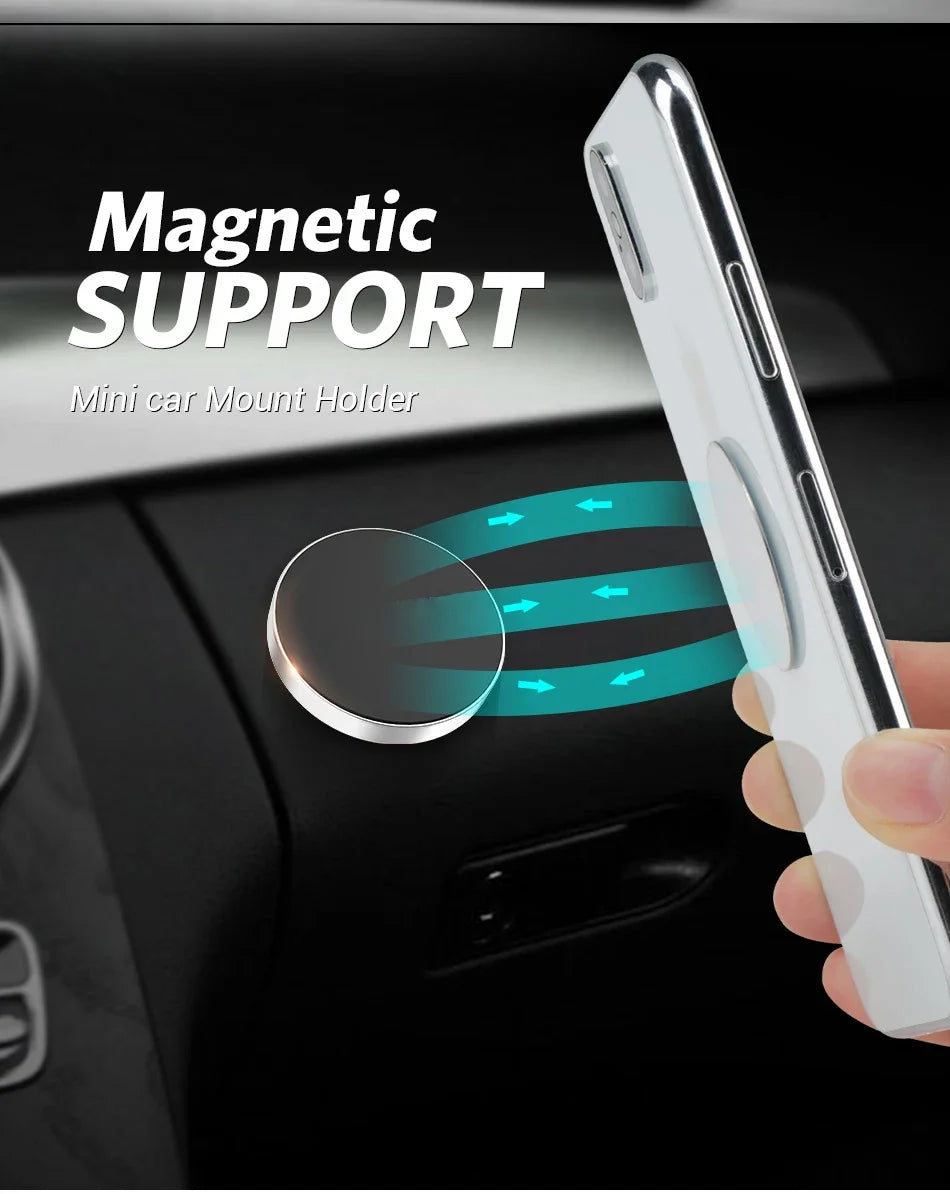 Universal Magnetic Car Phone Holder — Dashboard & Wall Mount Stand for iPhone, Xiaomi, Huawei, Samsung