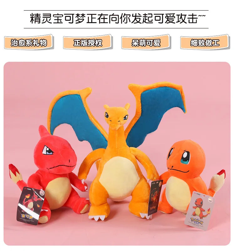 Original Pokemon Plush Toys – Gengar, Pikachu, Charizard & Piplup Soft Kawaii Dolls for Kids Gift