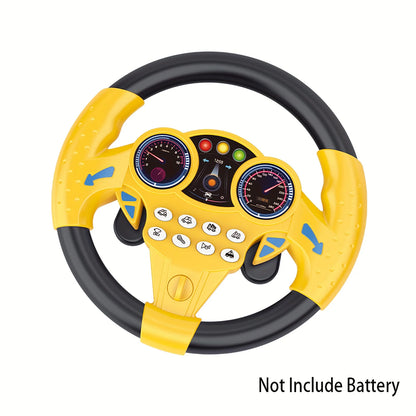 Kids Steering Wheel Toy - Creative Educational Car Driving Pretend Play Gift for Children Holiday Fun