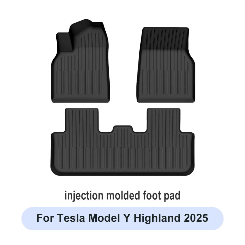 Tesla Model Y Juniper 2025+ TPE Floor Mats Set – Premium All-Weather Cargo & Trunk Liner, Wear-Resistant Car Interior Foot Protection Mats