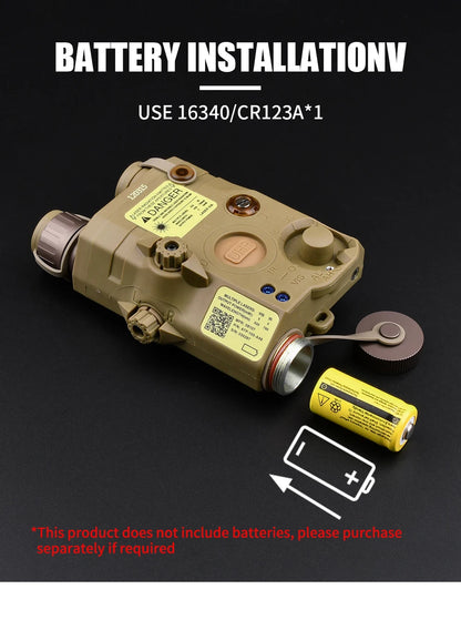 PEQ-15 Tactical SureFire M600C/M300A Flashlight — AR15 Airsoft Dual Control Switch with Red/Green/Blue Laser, Hunting Accessory
