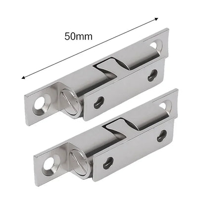 5/1pcs Furniture Door Ball Latch | Brass Double Roller Spring Ball Catch, Adjustable Tension Latch for Cabinets & Closets