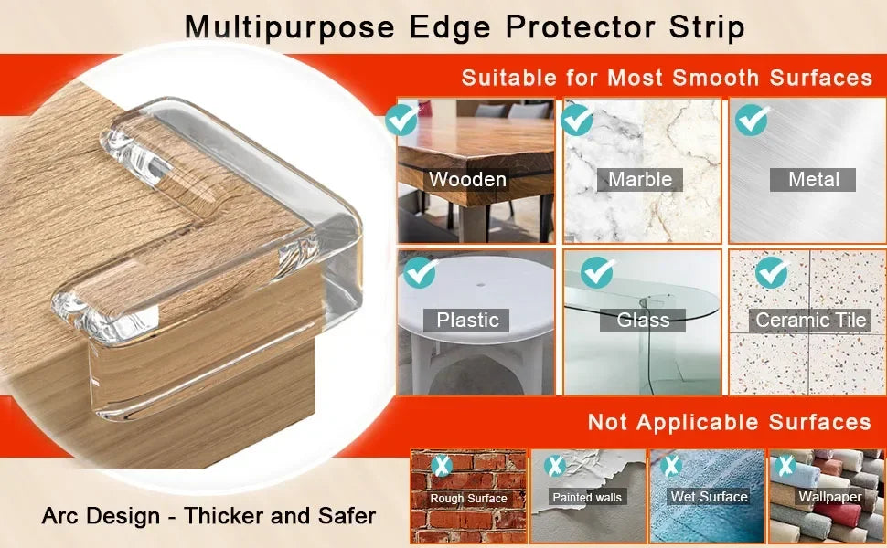 Clear Table Corner Protectors – Baby Safety Furniture Edge Guards, Anti-Collision Corner Covers